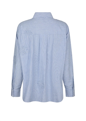 Dalma dori mini stripe skjorte Blue Neo Noir 
